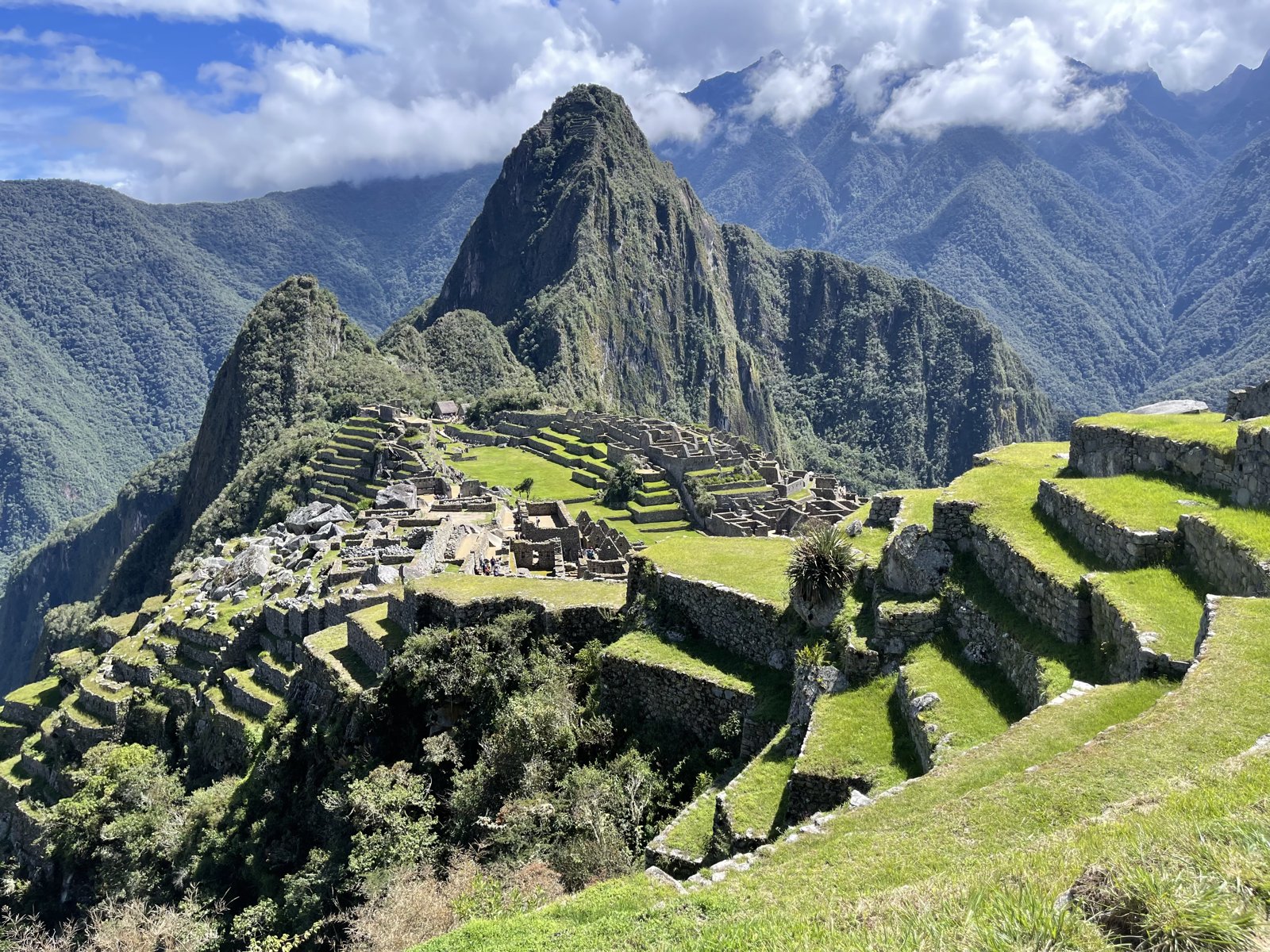 Machu Picchu citadel and Huayna Picchu peak from the classic overlook - Journey to Peru